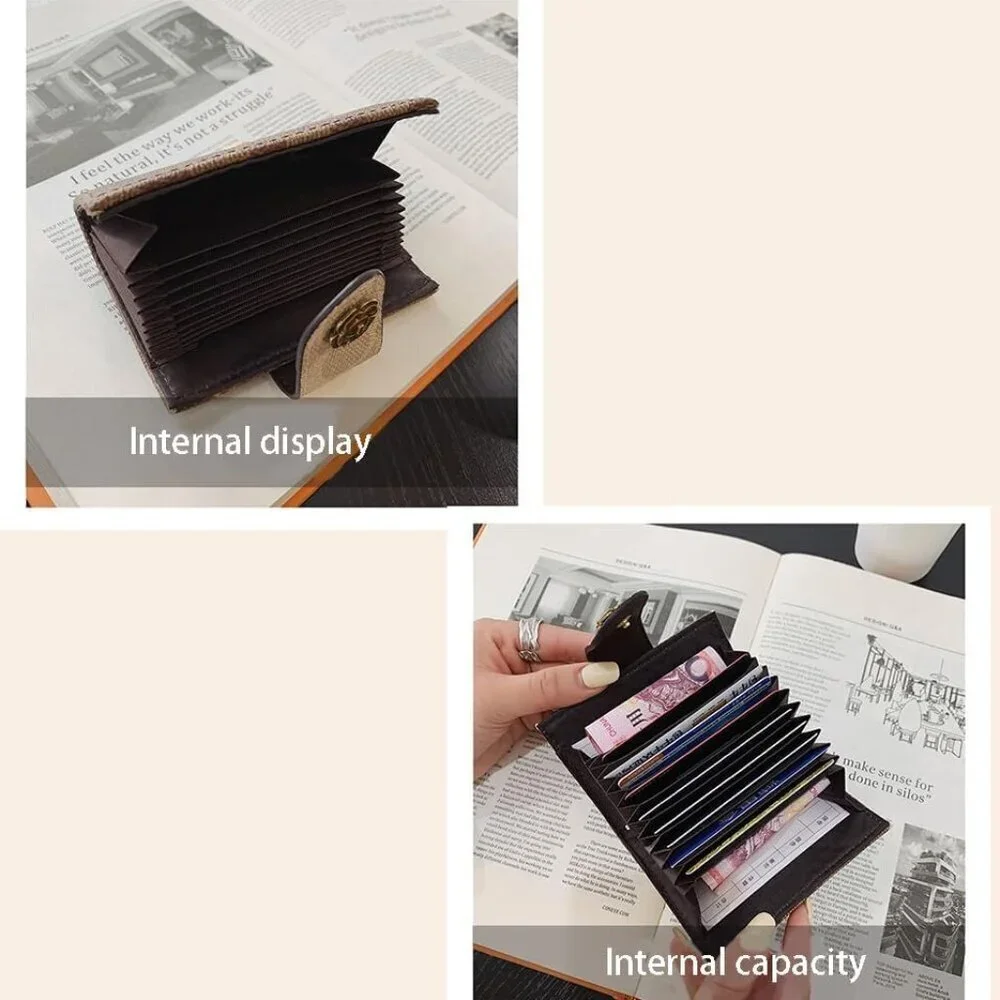 PU Leather Slim Bifold Wallet Minimalist Card Holder RFID Coin Purse